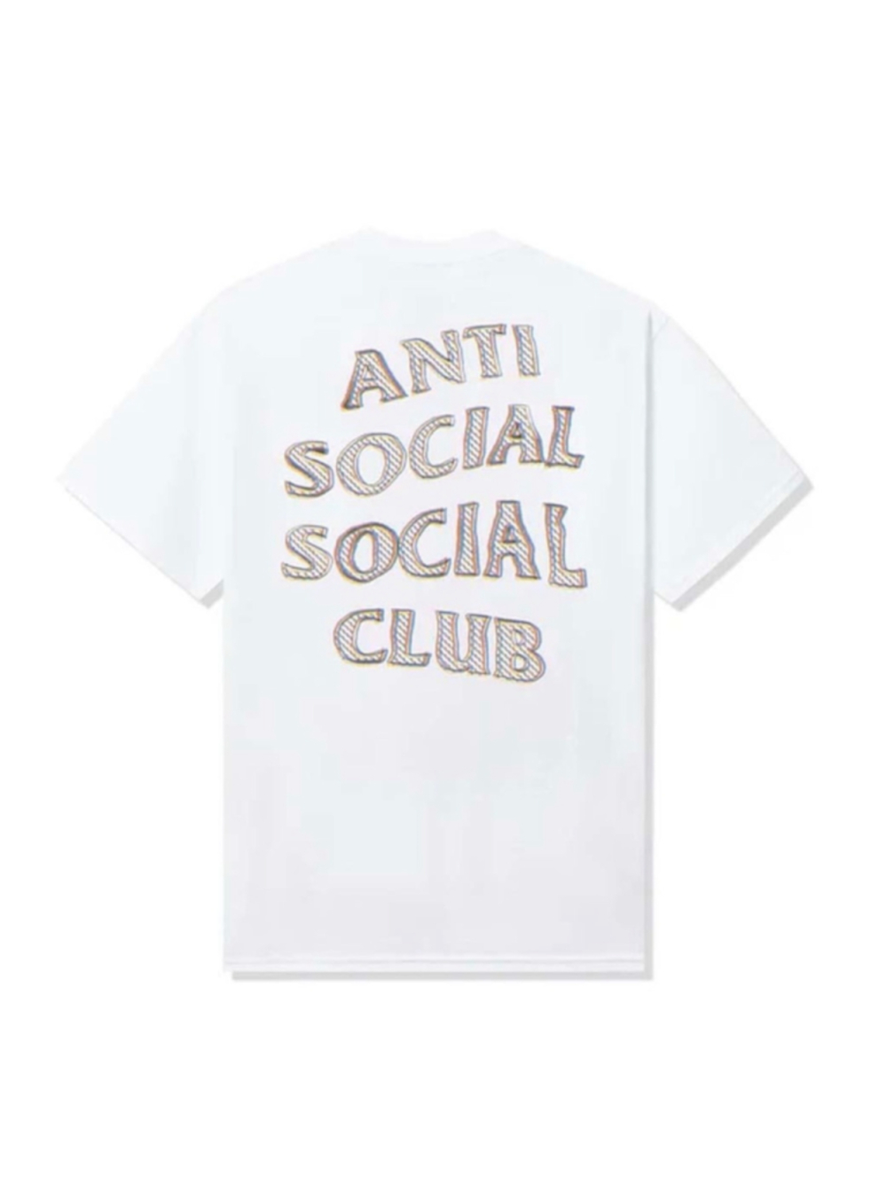 Anti Social Social Club ASSC Blurred Lines Graphic Logo T-Shirt White Size Small